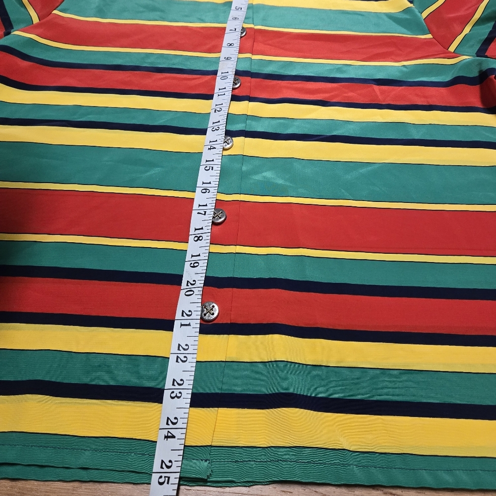 🇺🇸TanJay Collections Internationale Size 14 Vintage  Striped Blouse - Picture 4 of 6